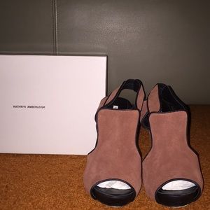 Kathryn Amberleigh Suede Block Heel Sandal